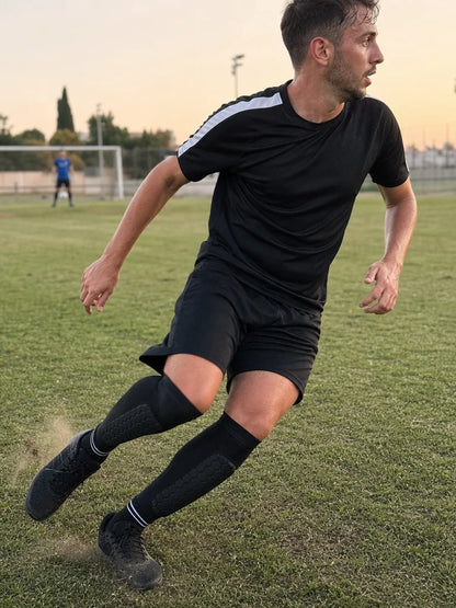 Documentary sports photograph in portrait 3:4 format from inside an ordinary football training sessi